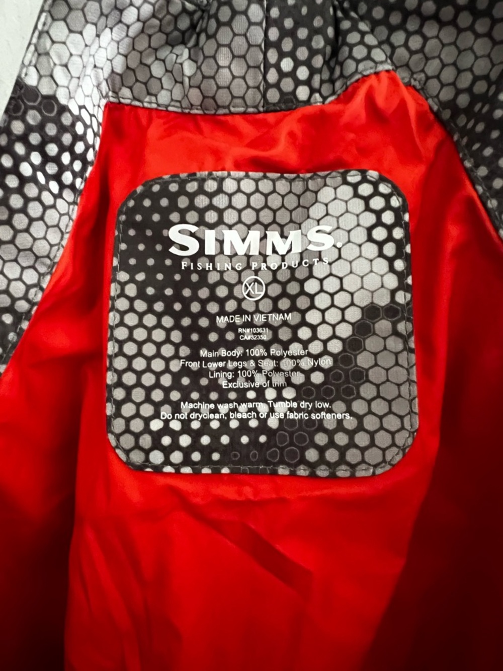Simms Challenger Bib Overalls Hex Camo Storm XL - Picture 3 of 10